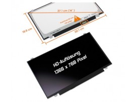 LCD LED ZASLON 14" za prenosnik Panasonic Toughbook CF-54, ASUS, HP, DELL, LENOVO / 1366 x 768  IPS 309MM / 30-pinski EDP, eDP 1.2 DESNO / MAT / TANEK z nosilci